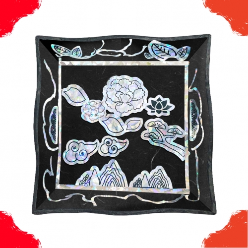 [더조은키즈] 자개스티커 한지공예 과반접시 만들기-(5인용) DIY 명절 전통문화 체험 단체수업용