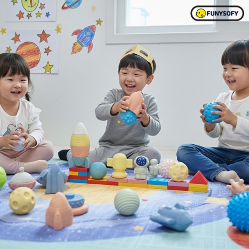 퍼니소피 소프트 우주 감각볼 블럭 세트 (보관함포함)