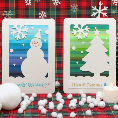 겨울 컬러 페이퍼아트 액자2종(1세트2개)