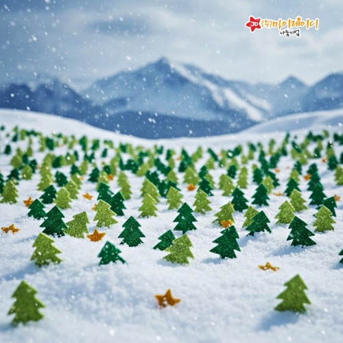 DIY 만들기 꾸미기 크리스마스 폼폼이 스티커 반짝이 미니트리 모양 스티커 140개