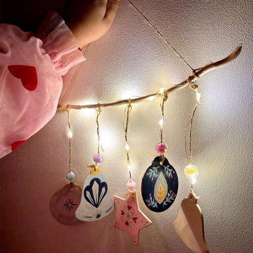 크리스마스장식 소원쓰는별모빌 LED무드등