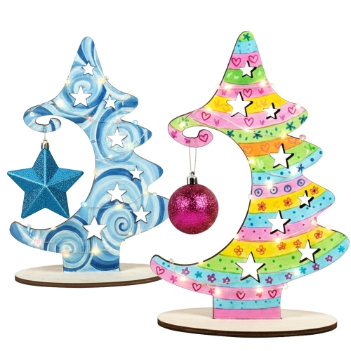 [더조은키즈]반짝이는 별달 LED트리_ 입체 종이트리 꾸미기