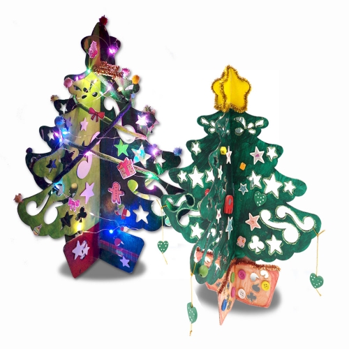 (쏘잇) 내 마음대로 꾸미는 반짝반짝 종이 트리_LED 전구 세트 포함 _1인/ 10인