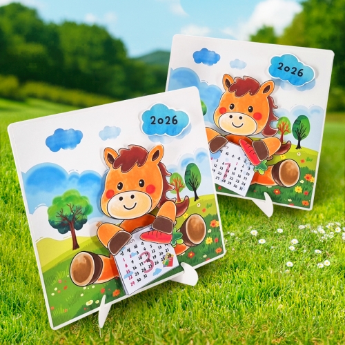 [탑키드] 2026년 입체 말 달력 사각 액자 만들기