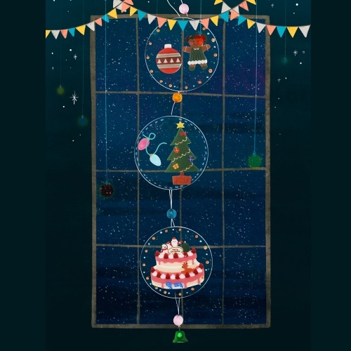 DIY 투명 썬캐쳐 모빌 겨울