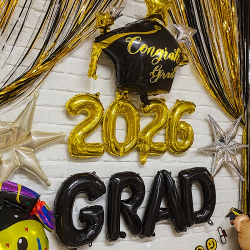 [파티붕붕] 졸업 파티 세트 44번 / 졸업 학사모 풍선 가랜드 장식 졸업식 축하 포토존 꾸미기