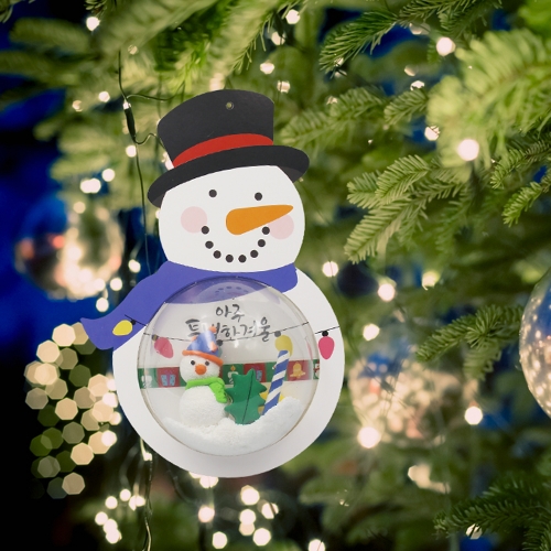 눈사람 오너먼트 카드 클레이