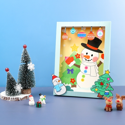 [오늘놀이] 겨울 풍경 입체 팝업 액자 만들기(도안 4장/꾸미기 스티커 포함/KC인증)