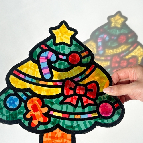 [오늘놀이] 겨울 오너먼트 썬캐쳐 만들기(2종 택1/장식/셀로판지 포함/KC인증)