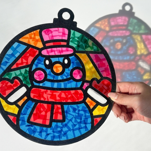 [오늘놀이] 겨울 오너먼트 썬캐쳐 만들기(2종 택1/장식/셀로판지 포함/KC인증)