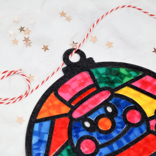 [오늘놀이] 겨울 오너먼트 썬캐쳐 만들기(2종 택1/장식/셀로판지 포함/KC인증)