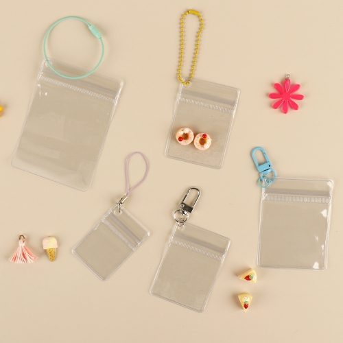 메이크문구 미니지퍼백키링 4종