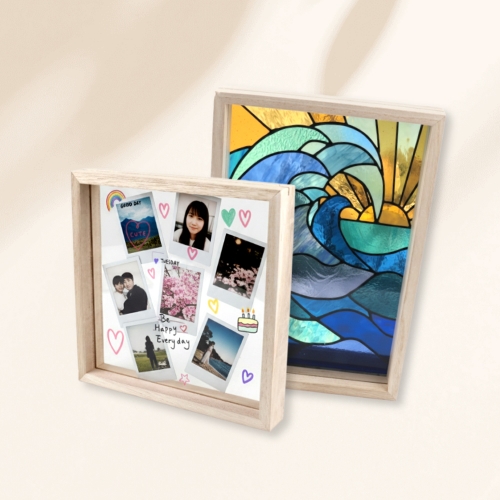 메이크문구 아크릴나무액자 2종