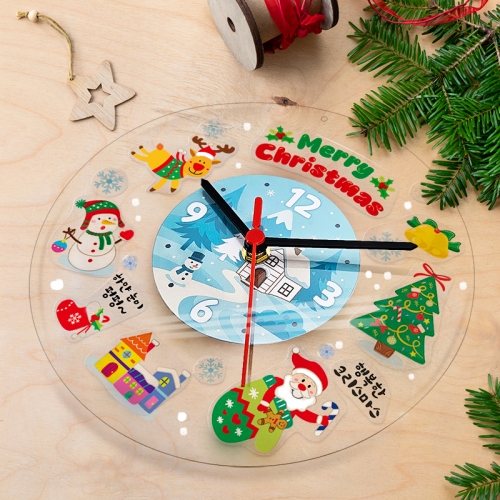 [탑키드] 스티커로 꾸미는 겨울 투명 시계 만들기