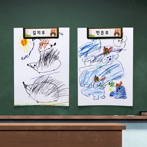 [마그피아]이름표 자석 클립 블랙 화이트 1개입