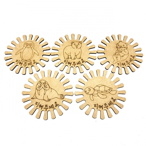 양말목 꽈배기 컵받침 편직양말목 세트-멸종위기 바다 동물 모음