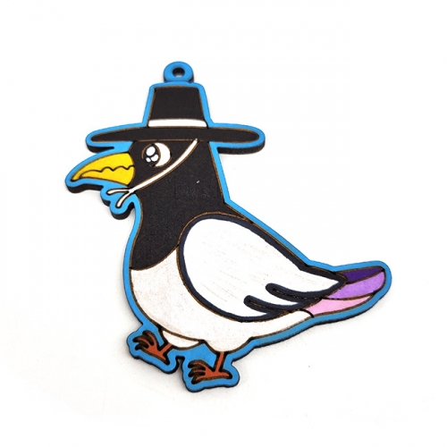 갓 쓴 까치 오너먼트