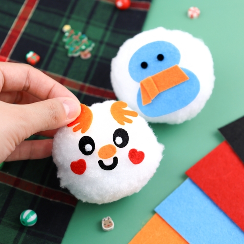 [오늘놀이] 겨울 눈송이 스노우볼 꾸미기(실내놀이/펠트 스티커 포함/KC인증)