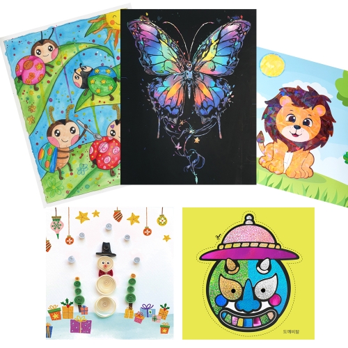 창의 쑥쑥 아트플레이 세트 어린이집 창의미술 놀이 활동지 키트 5종