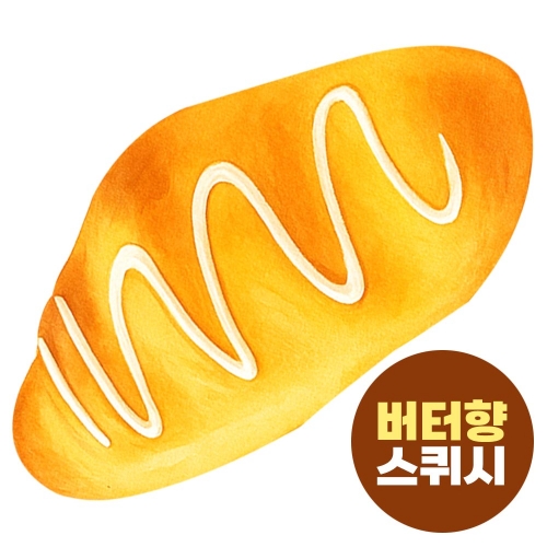 말랑 베이커리 스퀴시(버터향) 1p  주물럭 핸드토이 스트레스해소