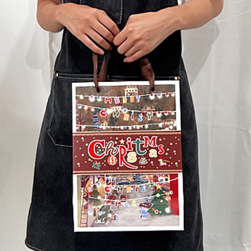 [프롬앤투] 크리스마스 풍경 쇼핑백 10매 FP22-1