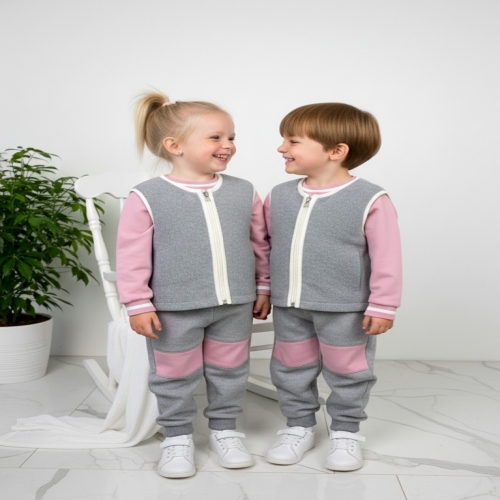 (미래아이원복)알파카플리스조끼-그레이