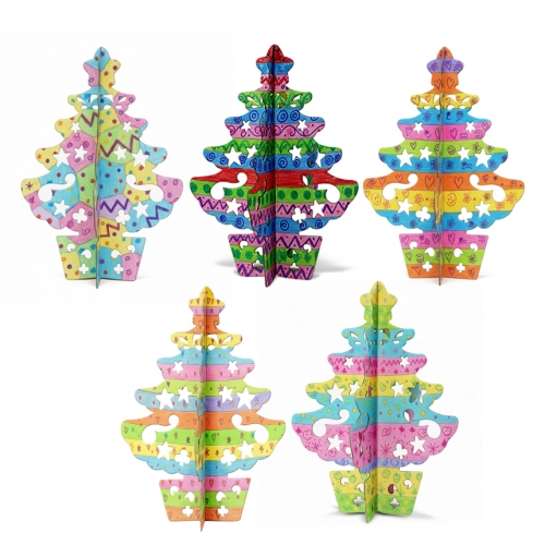 반짝이는 LED 입체 종이트리 만들기 세트 초등 유치원 어린이집 크리스마스 선물