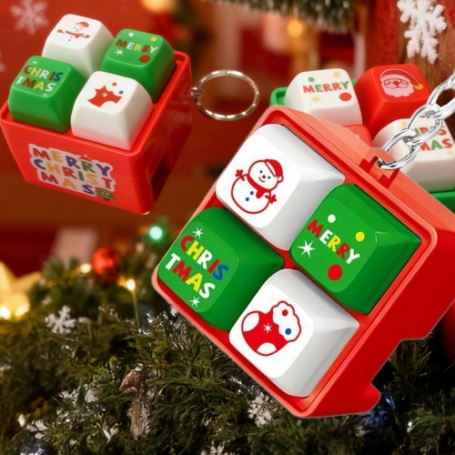 크리스마스 키캡 키보드 키링 피젯토이 열쇠고리 스피너 딸깍이