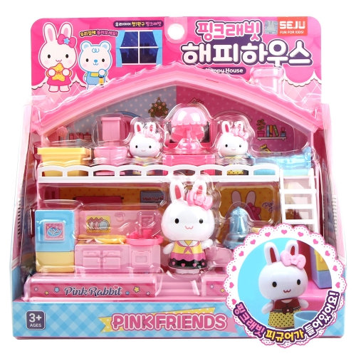 핑크래빗 해피하우스 인형집 역할 소꿉놀이 장난감