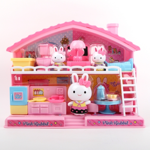 핑크래빗 해피하우스 인형집 역할 소꿉놀이 장난감