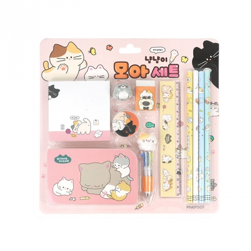 냥냥이 부부코 모아세트 고양이공룡 캐릭터문구세트