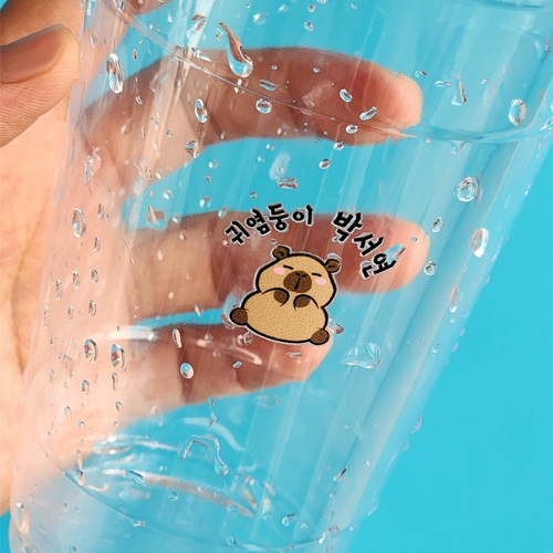 네임스티커-카피바라(투명,엠보,방수KC인증)