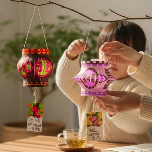 새해소망 다이루어질소원등 전통문양 무드등만들기