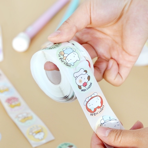 햄치 칭찬 롤 스티커 500매