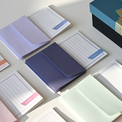 사랑합니다 미니 편지지 8매 봉투 4매 세트 친구사랑 애플데이