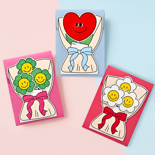 스마일 부케 왕 입체카드 어버이날 감사편지