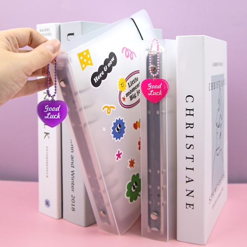 [오아트] A5 데일리 6공 바인더 세트(키링/꾸미기 스티커 포함)