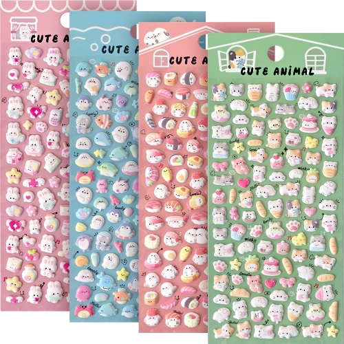 큐트 애니멀 소프트 쿠션 스티커 (8개)