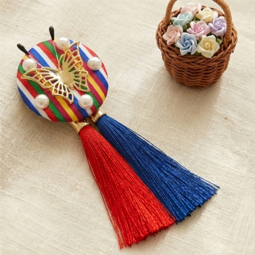 원형 색동 브로치 만들기 세트 전통공예 문화체험 어린이 만들기 키트