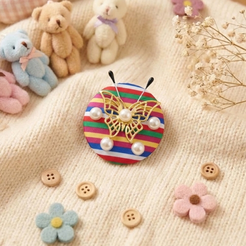 원형 색동 브로치 만들기 세트 전통공예 문화체험 어린이 만들기 키트