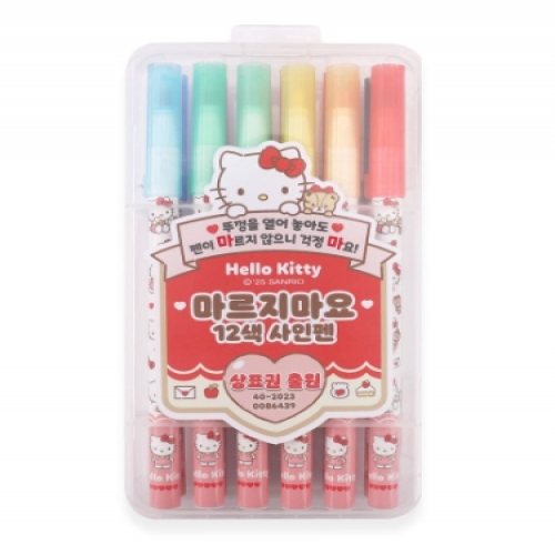 산리오 마르지마요 12색 사인펜 캐릭터문구