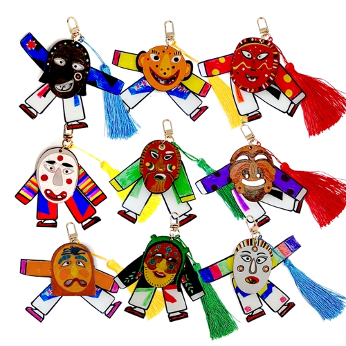 춤추는전통탈키링(8세트) 전통탈굿즈 키링만들기