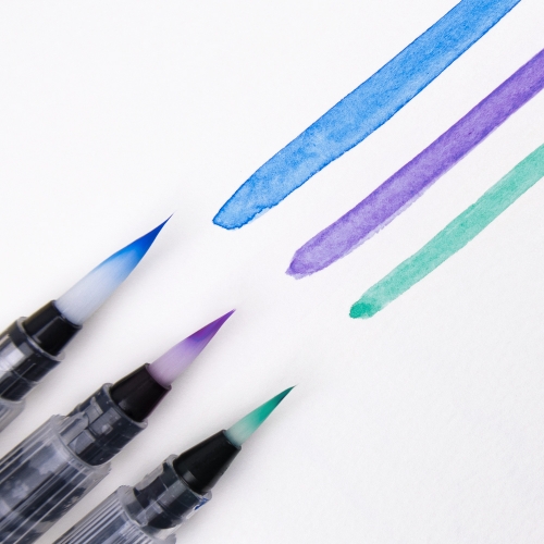 [오아트] 워터 브러쉬 3종 세트(캘리그라피/수채화/KC인증)