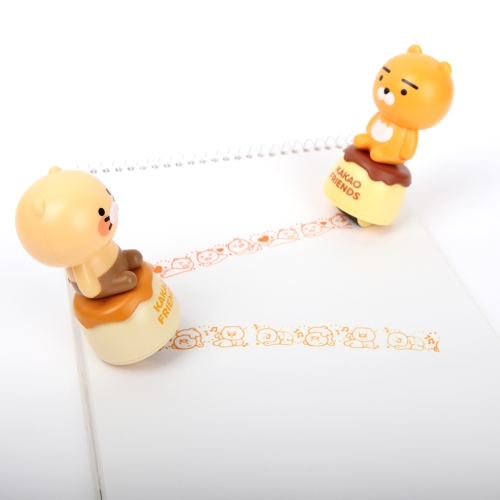 카카오프렌즈 라이언 춘식이 롤러스탬프 다꾸 캐릭터 도장