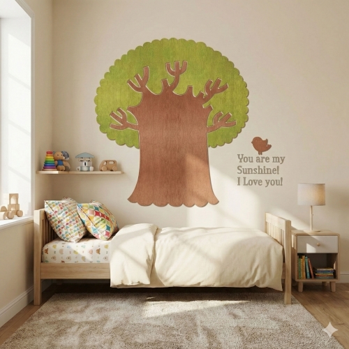 W800 아이방꾸미기 어린이집 벽장식 대형 나무 우드 포인트 인테리어 소품