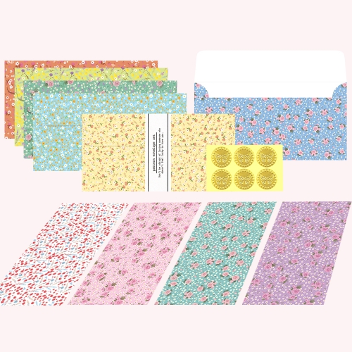 [FB120p] 플라워 봉투 세트 (가로형 60매입)