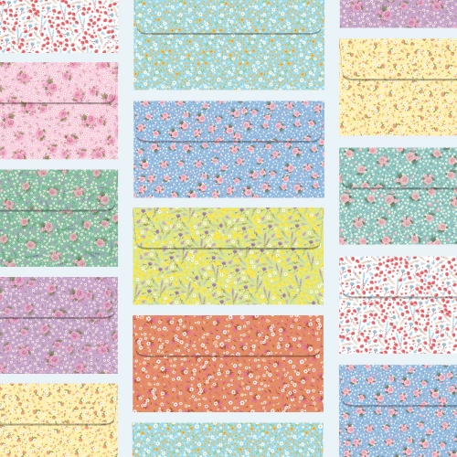 [FB120p] 플라워 봉투 세트 (가로형 60매입)