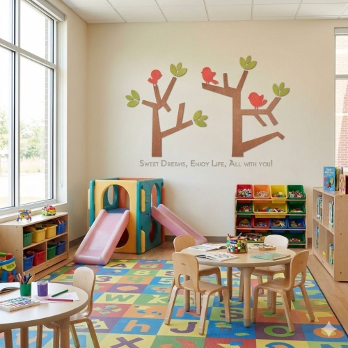 W801 아이방 꾸미기 우드 나무 벽장식 포인트 레터링 인테리어 소품 (아기방 침실 어린이집)