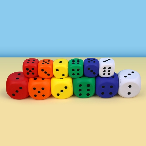 [오아트] 스펀지 주사위 6색 세트(2종 택1/연산/수학교구/KC인증)