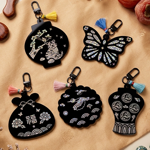 민화 자개 아크릴 키링만들기